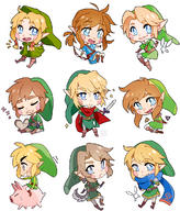 1boy 2girls arrow bashikou belt blonde_hair blue_eyes boots bow_(weapon) braid brown_boots brown_gloves cape closed_mouth collared_shirt earrings fingerless_gloves gloves green_shirt hat highres holding holding_sword holding_weapon hood jewelry link linkle lips long_hair male_focus multiple_boys multiple_girls nintendo pants pig pointy_ears ponytail puffy_short_sleeves puffy_sleeves quiver shield shirt short_sleeves shorts_under_skirt skirt smile solo sword the_legend_of_zelda the_legend_of_zelda:_a_link_between_worlds the_legend_of_zelda:_breath_of_the_wild the_legend_of_zelda:_ocarina_of_time the_legend_of_zelda:_skyward_sword the_legend_of_zelda:_the_wind_waker triforce tunic twin_braids weapon white_background white_pants zelda_musou // 1000x1171 // 1.0MB