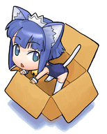 2k animal_ears bell box cardboard_box cat_ears girl_in_a_box glasses in_container os tail // 480x600 // 75.2KB