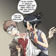 blood failure fangs glasses john_su pointy_ears red_eyes vampire you're_doing_it_wrong // 800x800 // 101KB