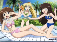 beach_chair bikini nanase_kanaka nanase_narue narue_no_sekai swimsuit the_world_of_narue three_girls water_gun // 1280x960 // 458.3KB