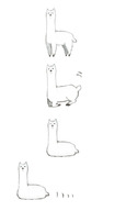alpaca animal crawling monochrome noja original sitting // 500x834 // 21.1KB