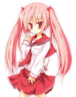 hidan_no_aria huei_nazuki kanzaki_h_aria pink_hair school_uniform serafuku skirt twintails // 600x762 // 297.1KB