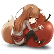 animal_ears apple brown_hair food fruit holo icon icons long_hair red_eyes spice_and_wolf tail transparent_background wolf_ears // 662x662 // 356.2KB