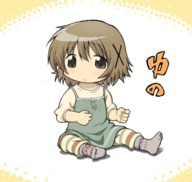 bad_id brown_hair feet hidamari_sketch samanda sitting socks young yuno // 600x570 // 178KB