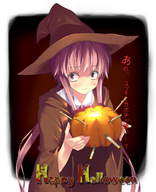 :3 boxcutter gasai_yuno halloween hat kantoku mirai_nikki witch_hat yandere // 584x719 // 114KB