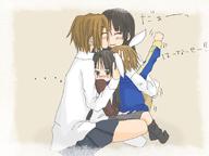4girls akiyama_mio blush family hug if_they_mated k-on! long_hair multiple_girls short_hair tainaka_ritsu yuri // 800x600 // 365.7KB