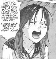 edited girl_friend_(manga) hard_translated long_hair necklace school_uniform shouting tears yoshida_minako // 473x496 // 174KB