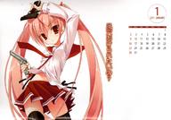 2011 calendar gun hidan_no_aria kanzaki_h_aria school_uniform thighhighs weapon // 1200x837 // 116KB