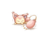 closed_eyes no_humans playing playing_with_tail pokemon simple_background skitty uvnono // 975x650 // 141.9KB