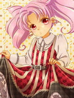an_mochigusa bishoujo_senshi_sailor_moon chibi_usa dress dress_lift long_hair pink_hair red_eyes twintails // 500x666 // 314KB